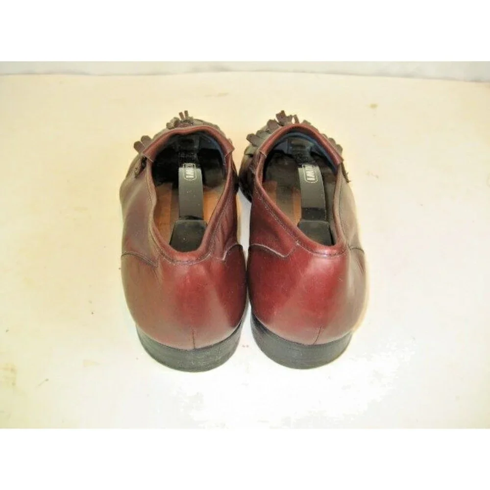 Mens Bill Blass (Italy)  Cordovan Leather Tassle Kilt Loafers sz 10.5